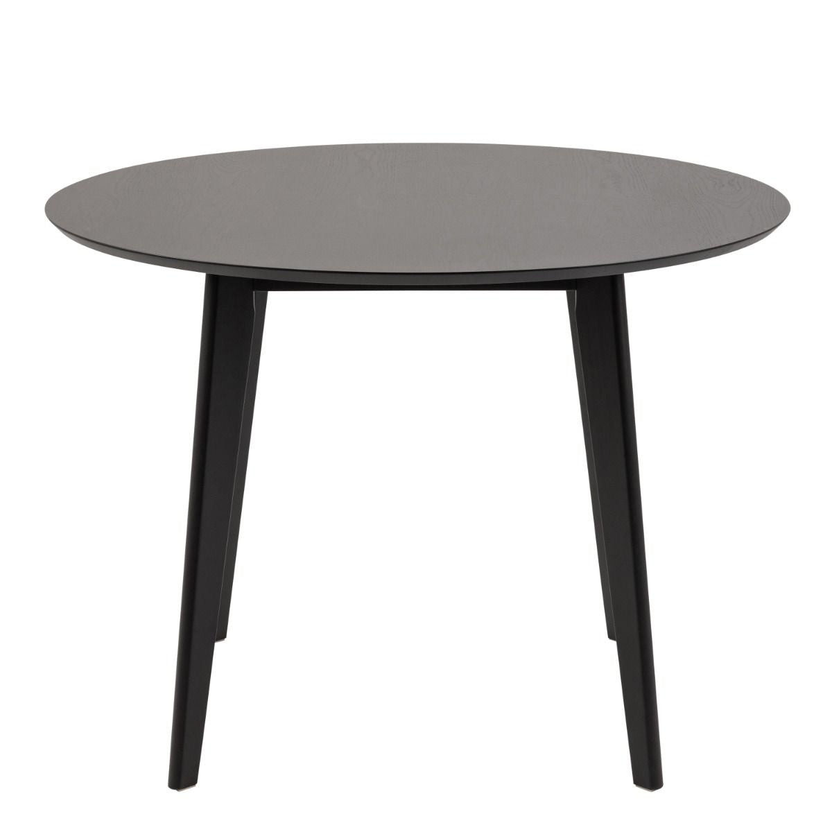 Roxby Round Dining Table in Black 105x76cm includes 4 Roxby Dining Chairs in Black