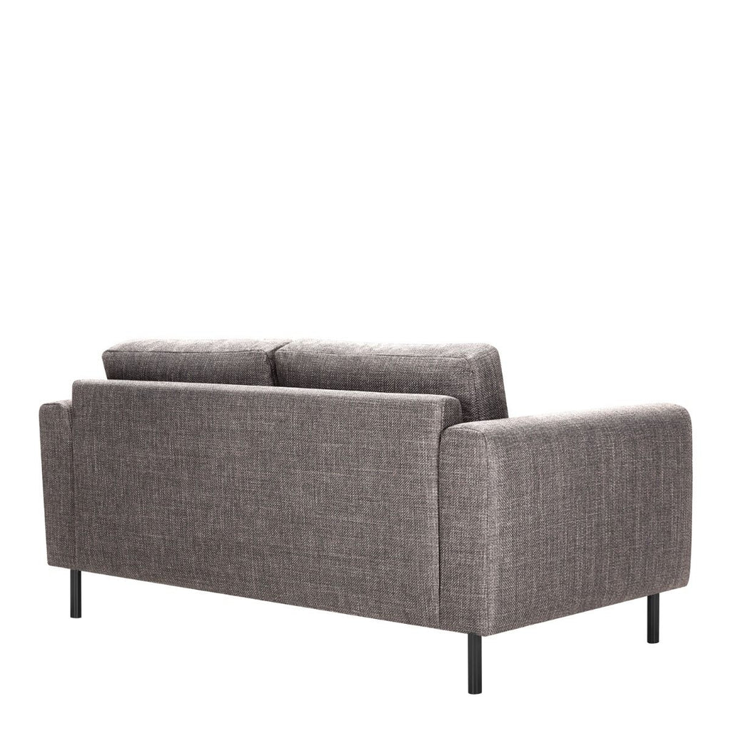 Omaha 2 Seater Sofa in Light Grey Brown Fabric