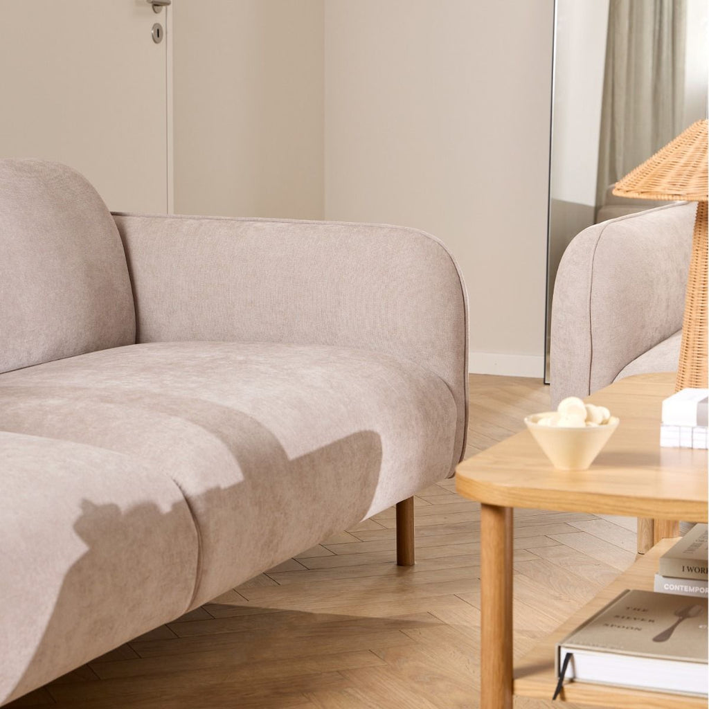 Westham 3 Seater Sofa in Fay Beige Fabric