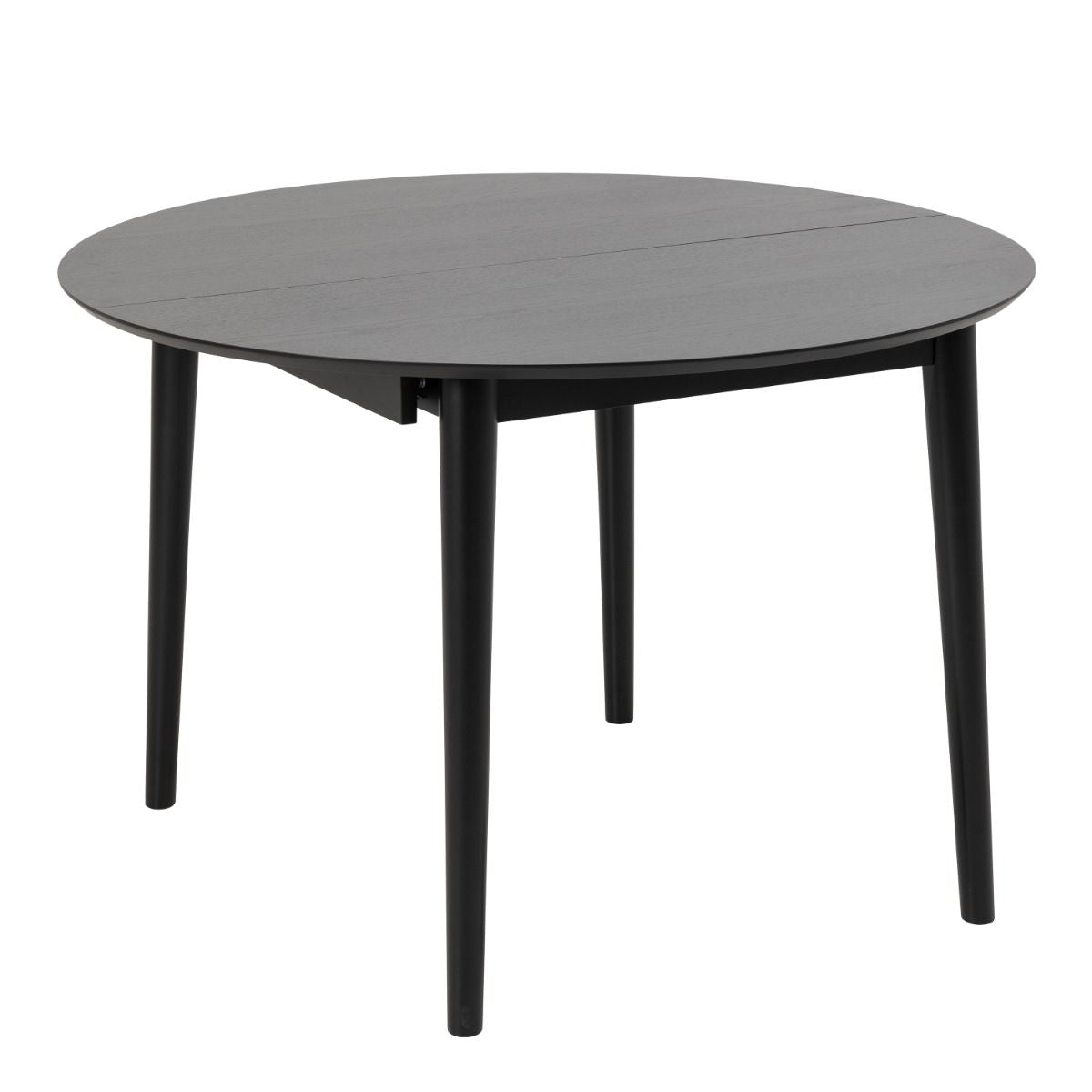 Montreux Round Extending Dining Table in Black 115-154 cm includes 4 Cassandra Dining Chair includes Armrest in Black