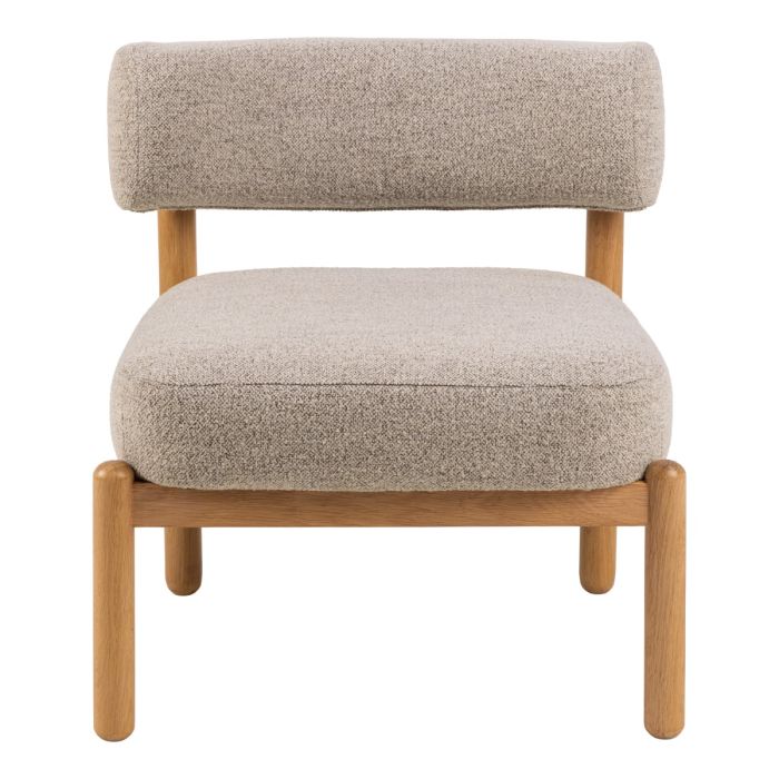 Burley Lounge Chair in Beige and Oak