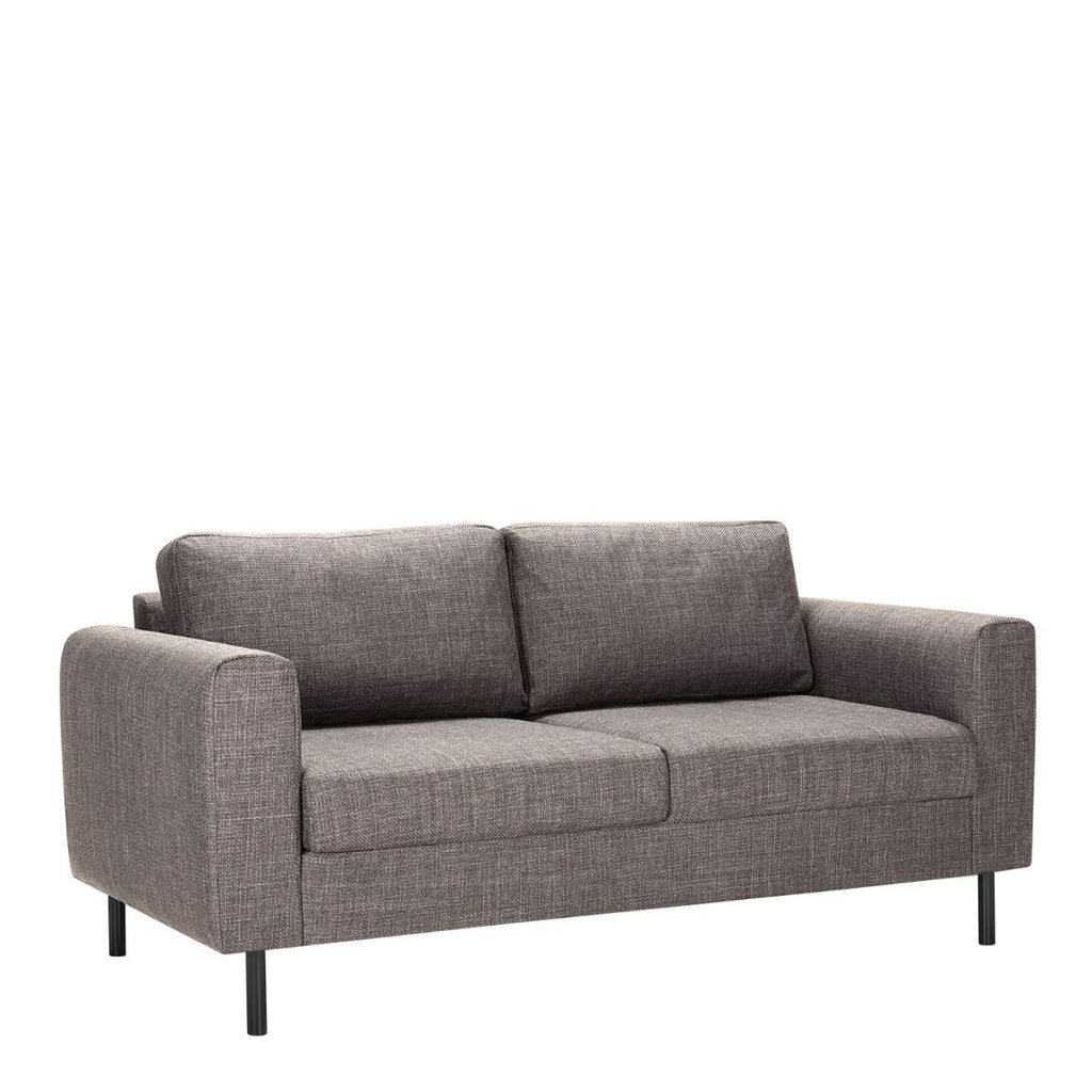 Omaha 2 Seater Sofa in Light Grey Brown Fabric