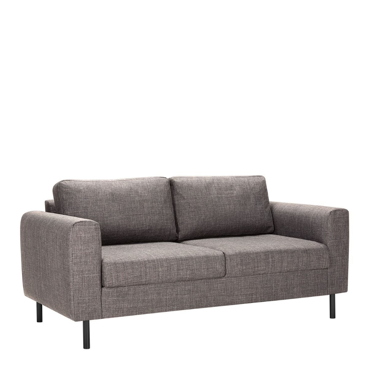 Omaha 2 Seater Sofa in Light Grey Brown Fabric