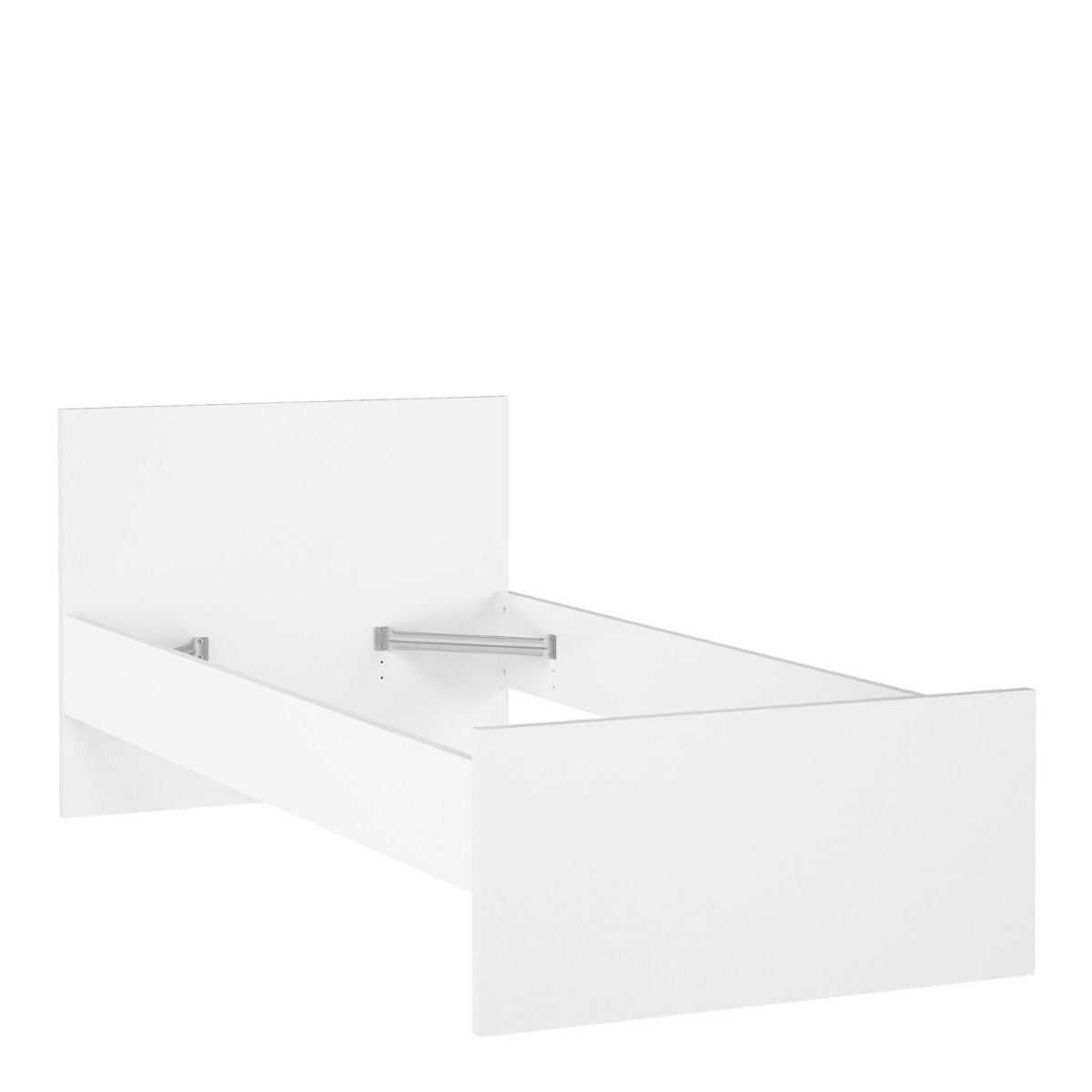 Naia Single Bed 3ft in White High Gloss