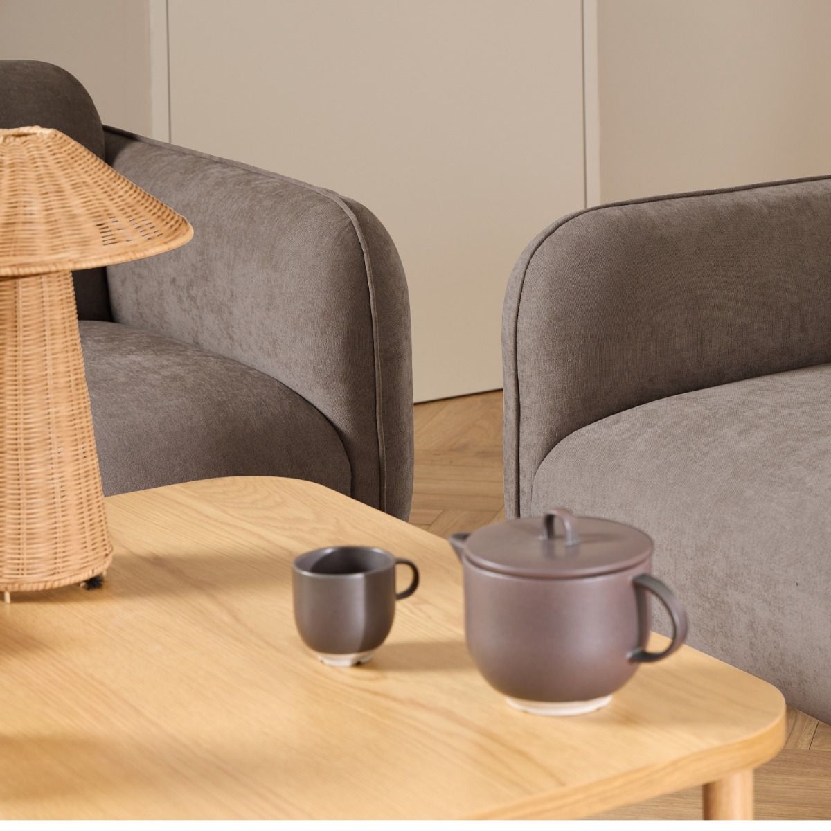 Westham 2.5 + 3 Seater Sofa Set and Fay Dusty Brown Fabric