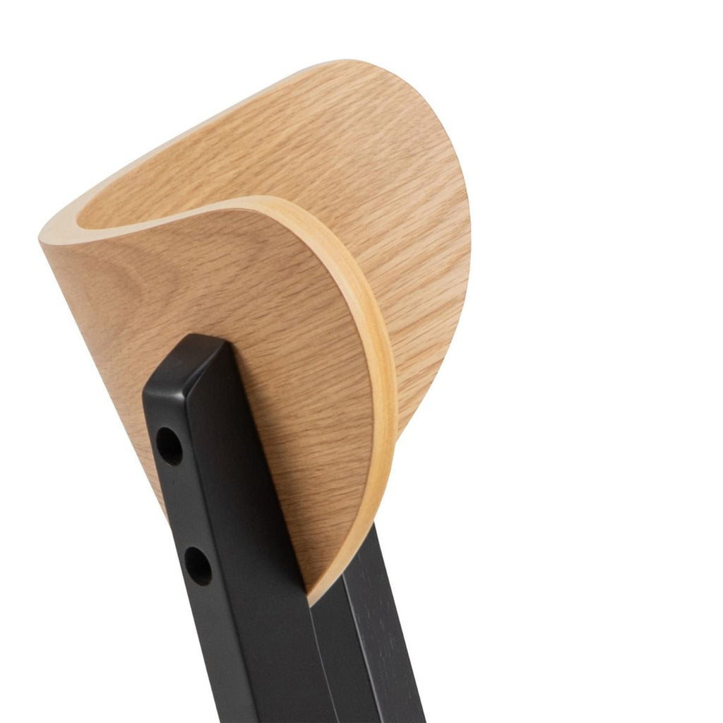 Roxby Round Dining Table in Oak & Black includes 4 Roxby Dining Chairs in Black and Oak