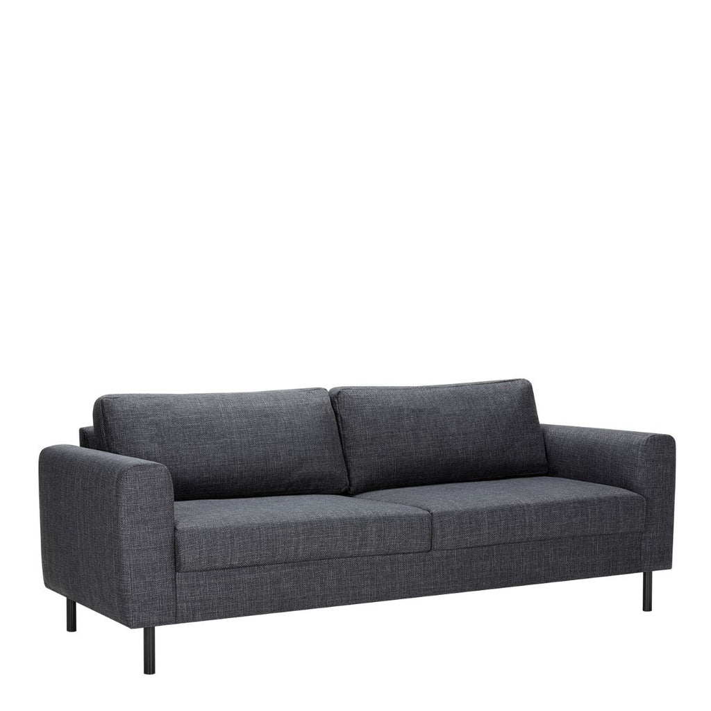 Omaha 3 Seater Sofa in Dark Grey Basel Fabric