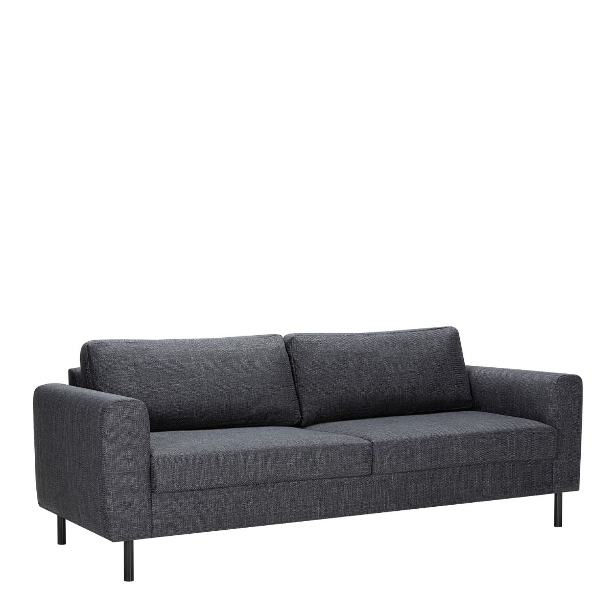Omaha 3 Seater Sofa in Dark Grey Basel Fabric