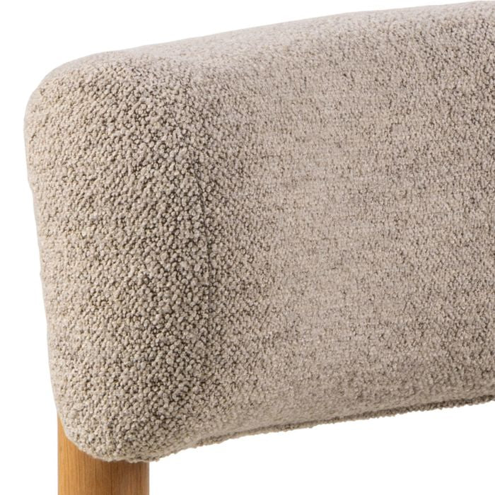 Burley Lounge Chair in Beige and Oak