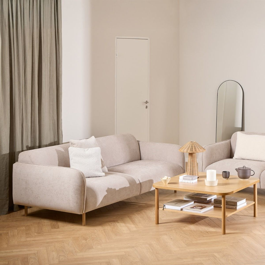 Westham 3 Seater Sofa in Fay Beige Fabric