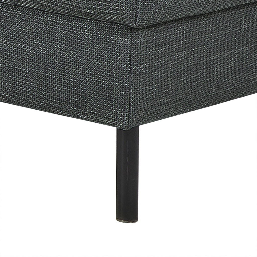 Omaha Right Hand Facing Corner Sofa in Dark Grey Fabric