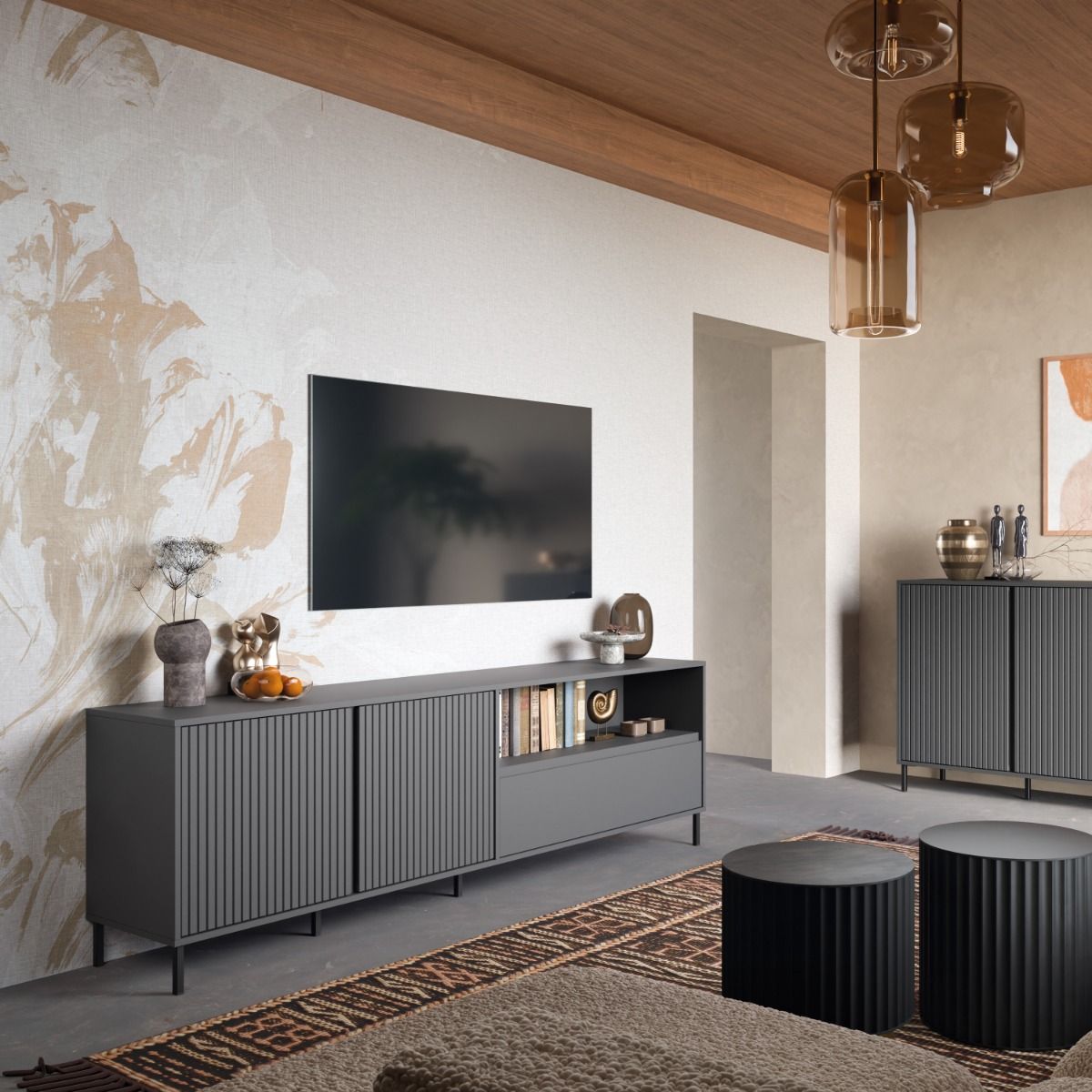 Avenale TV Cabinet 2 Door 1 Drawer