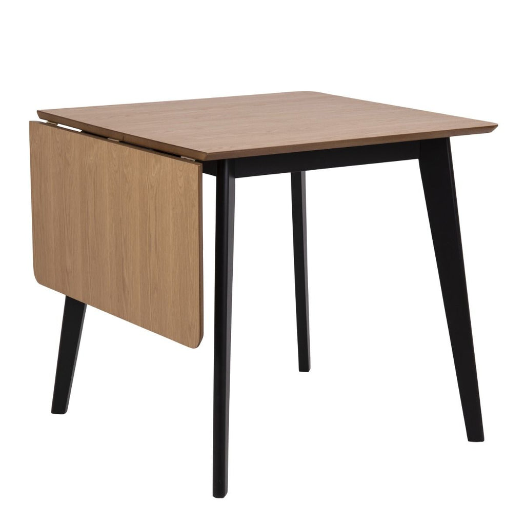 Roxby Extending Dining Table 80-120cm in Oak & Black Includes 4 Roxby Dining Chairs in Black and Oak