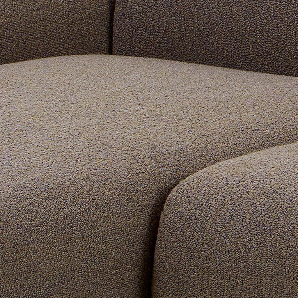 Midfield Left Hand Facing 2 Seater Chaise Longue in Boucle Taupe Fabric