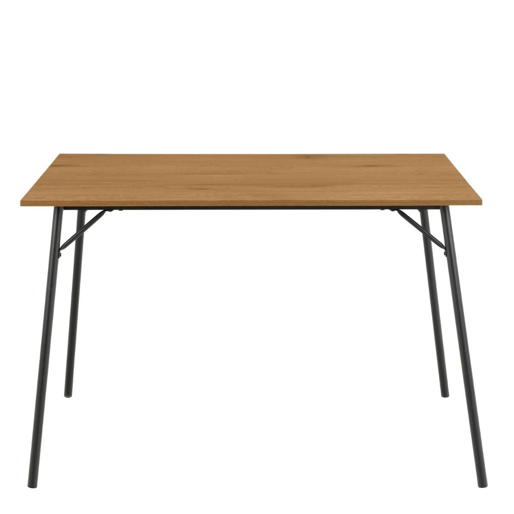 Peru Dining Table in Black and Oak includes 4 Peru Dining Chair in Steel and Oak