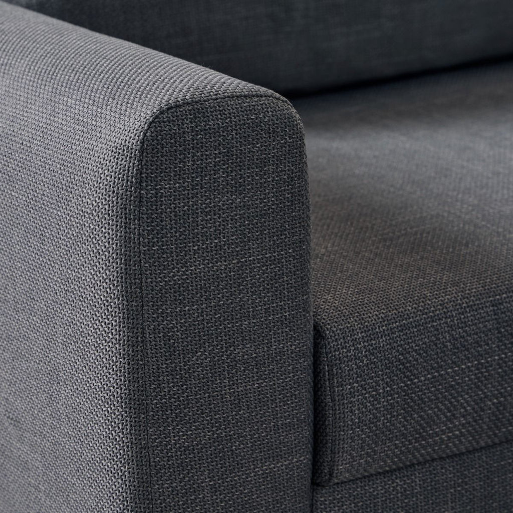 Omaha Right Hand Facing Corner Sofa in Dark Grey Fabric