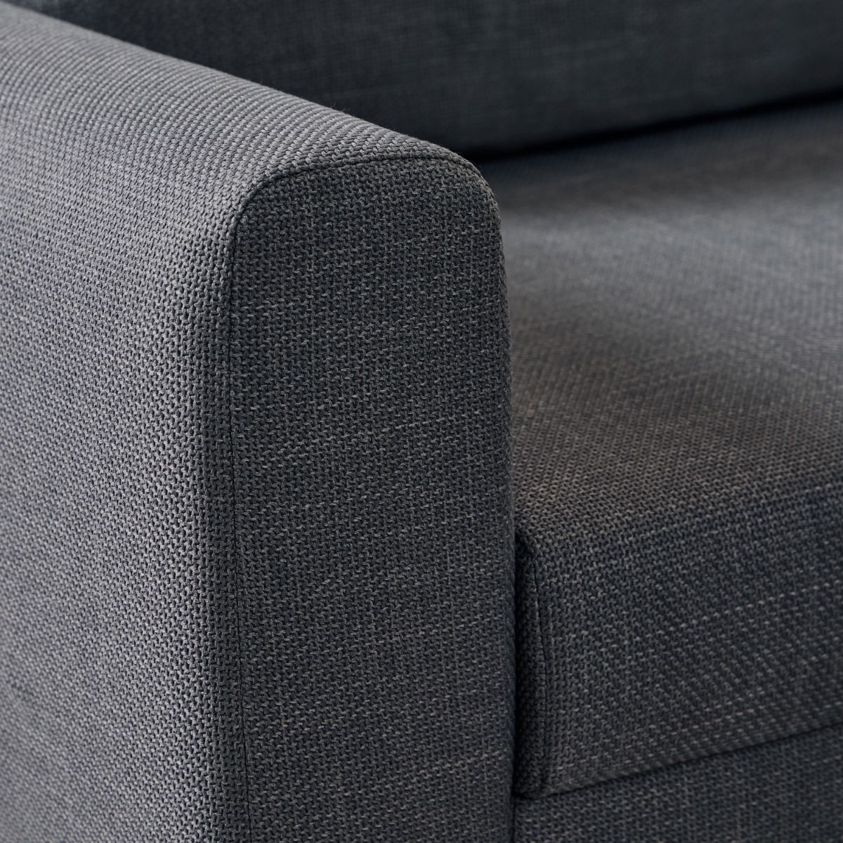 Omaha Right Hand Facing Corner Sofa in Dark Grey Fabric