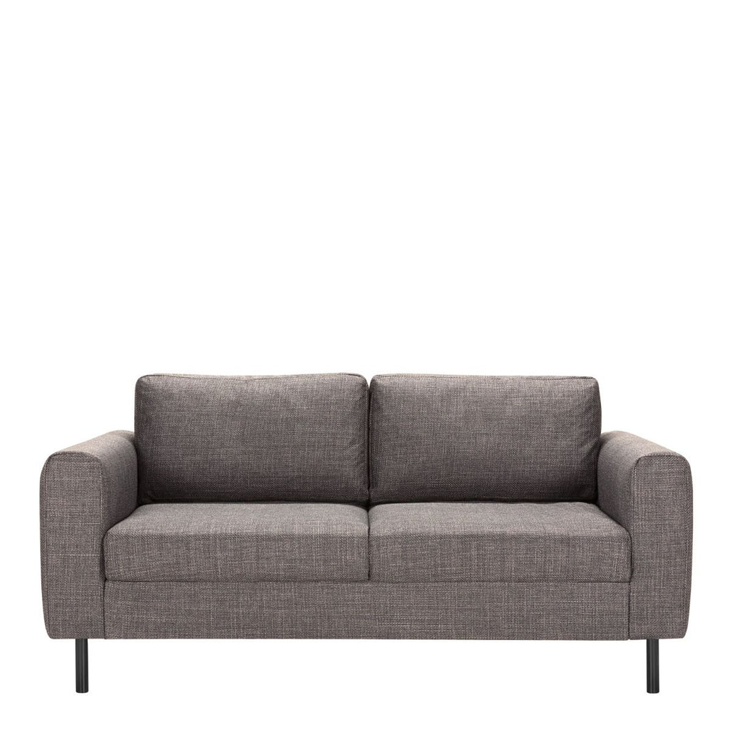 Omaha 2 Seater Sofa in Light Grey Brown Fabric