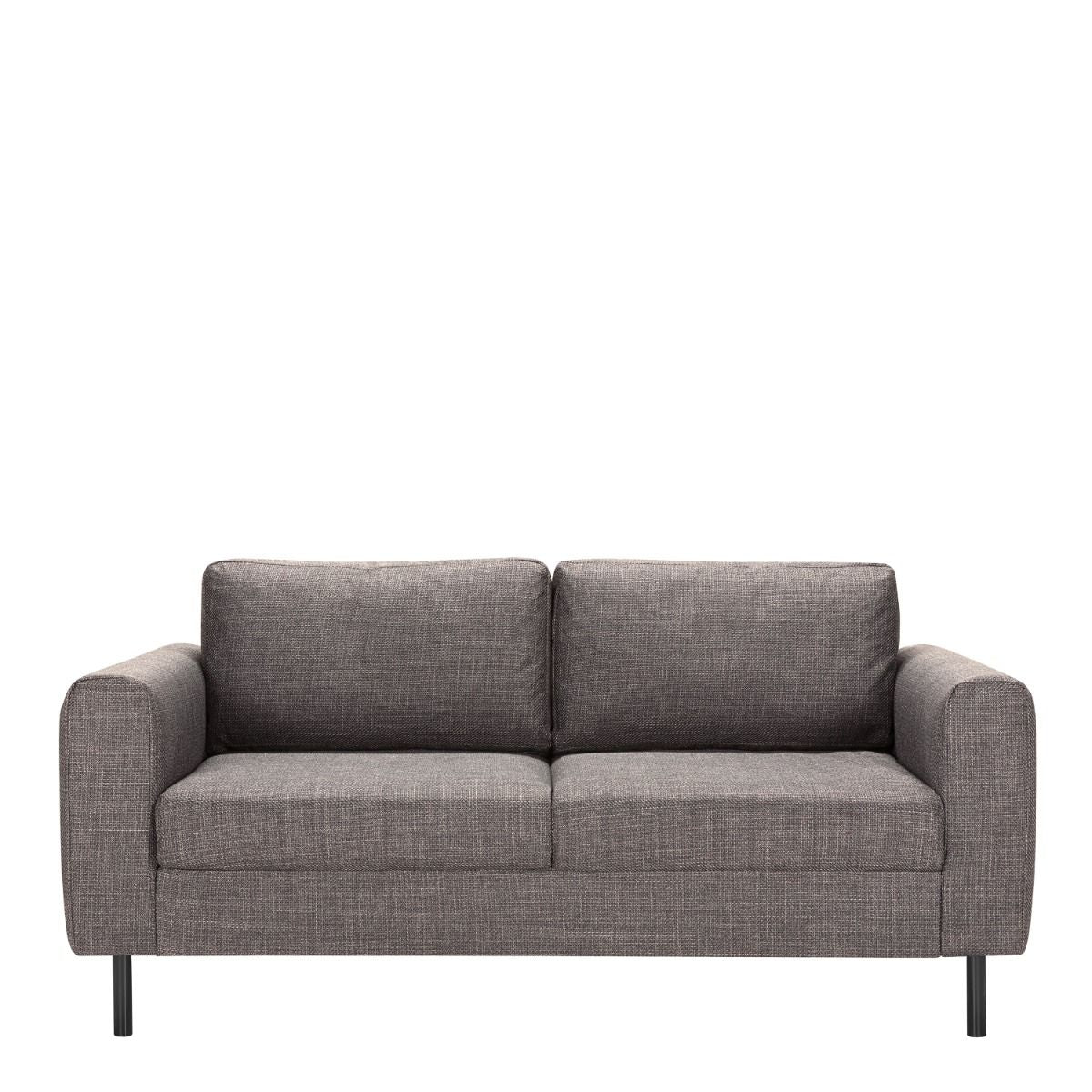 Omaha 2 Seater Sofa in Light Grey Brown Fabric