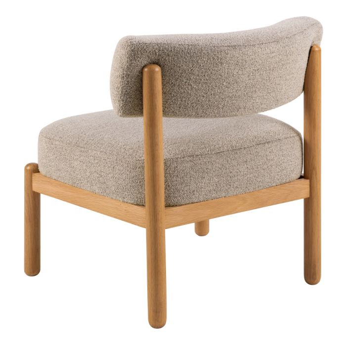 Burley Lounge Chair in Beige and Oak