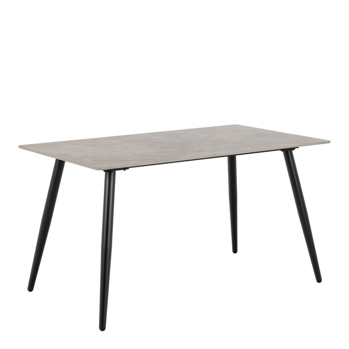 Wicklow Rectangular Dining Table in Grey/Black 140x75cm includes 4 Brooke Dining Chair in Monza Beige