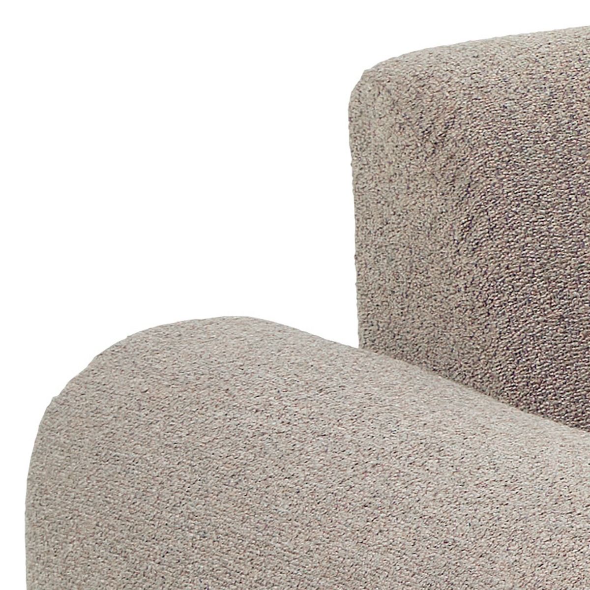 Midfield Right Hand Facing 2 Seater Chaise Longue in Boucle Beige Fabric