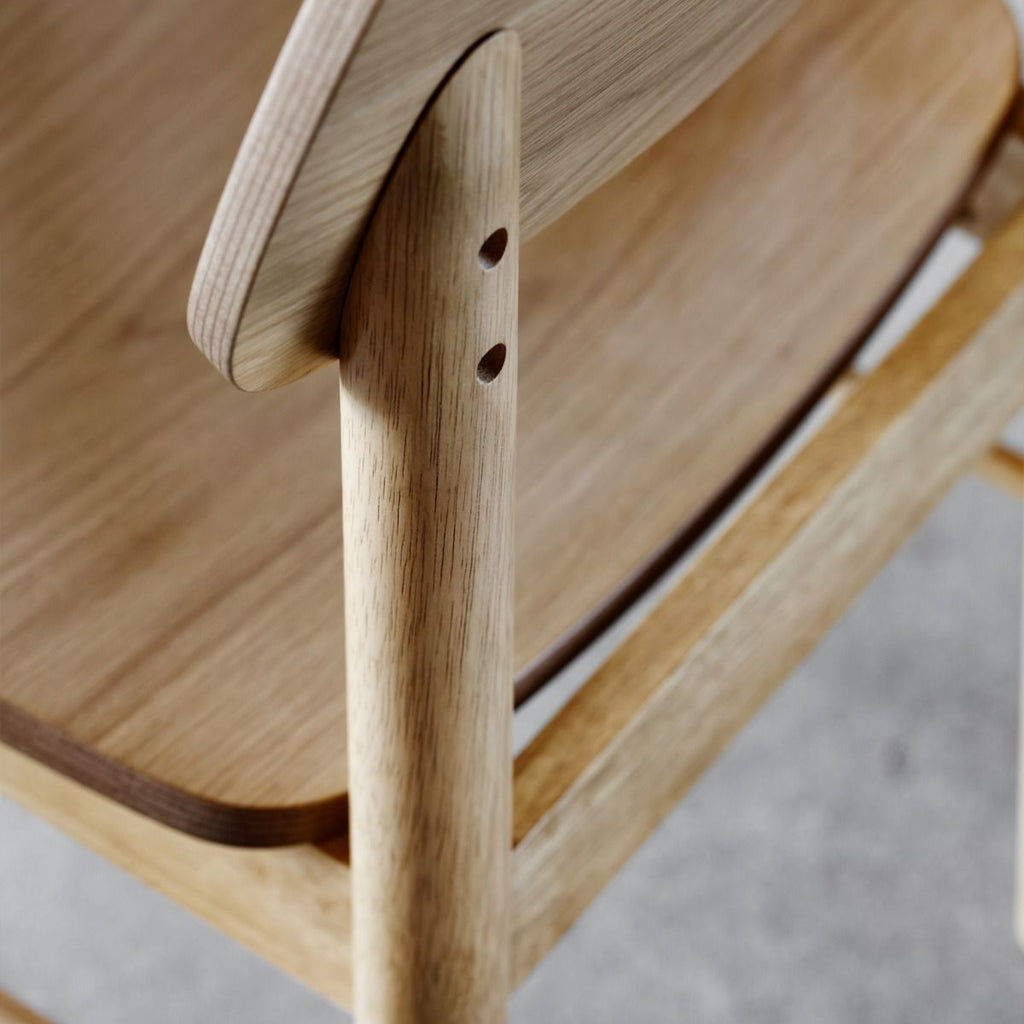 Barlow Bar Table in Matt Oak includes 2 Barlow Bar Stool in Matt Oak