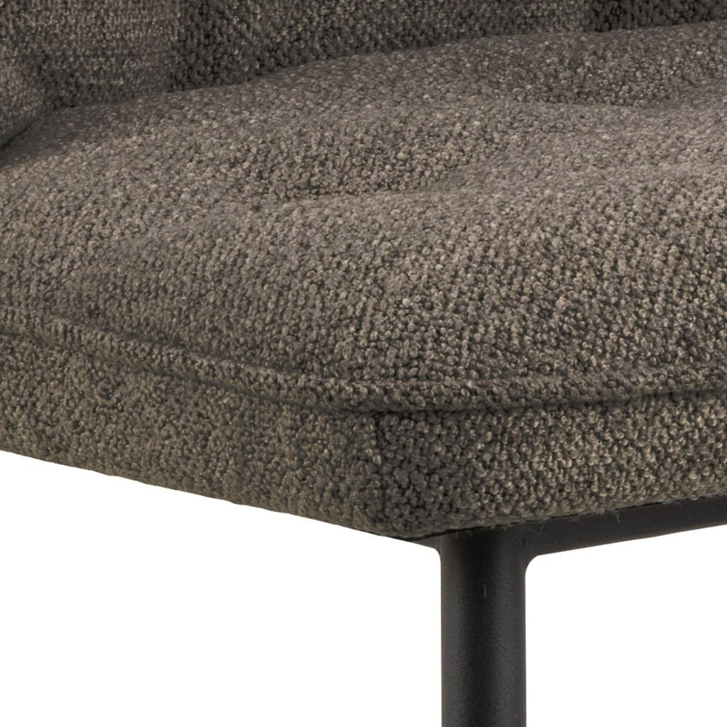 Wicklow Rectangular Dining Table in Grey/Black 140x75cm includes 4 Brooke Dining Chair in Taupe