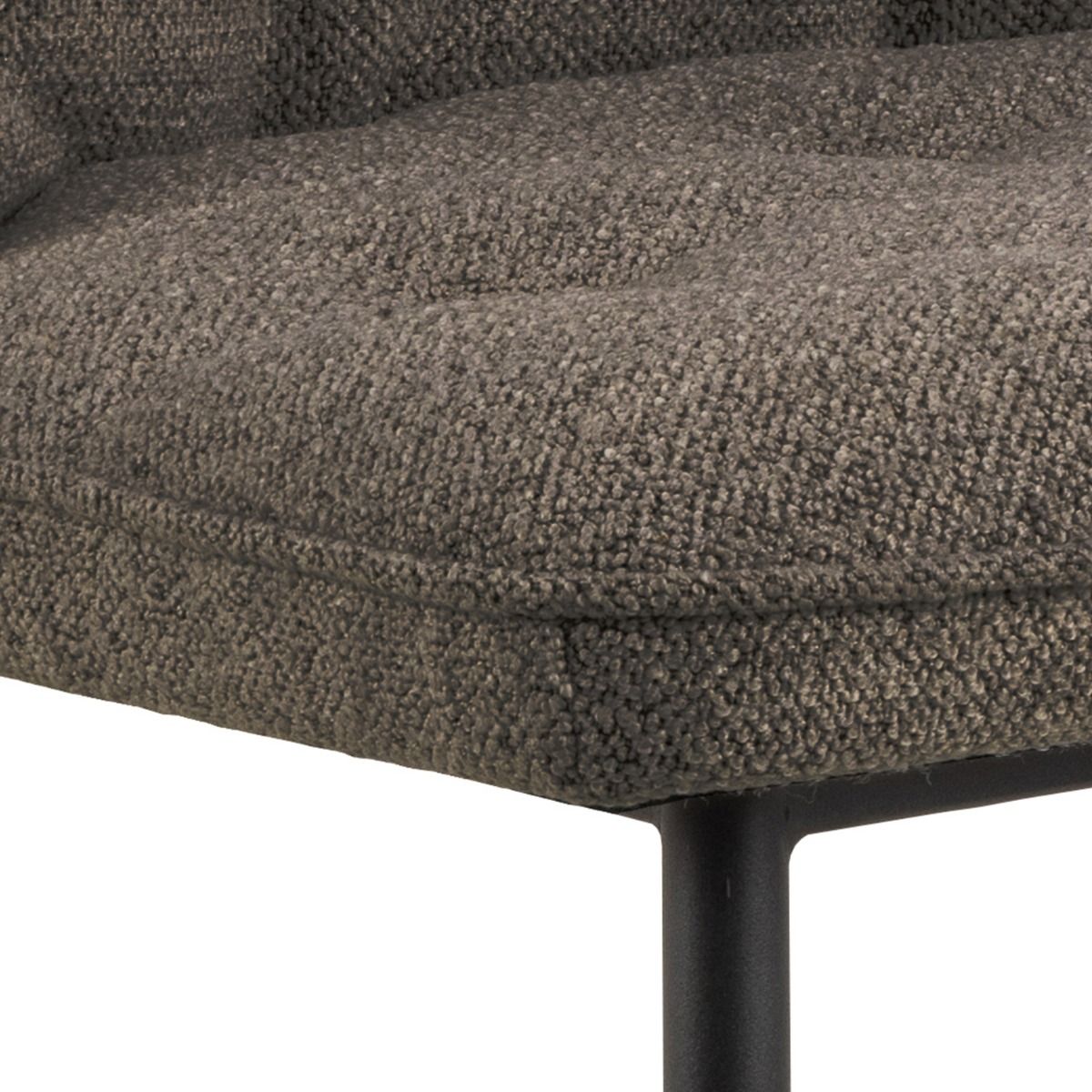 Wicklow Rectangular Dining Table in Grey/Black 140x75cm includes 4 Brooke Dining Chair in Taupe