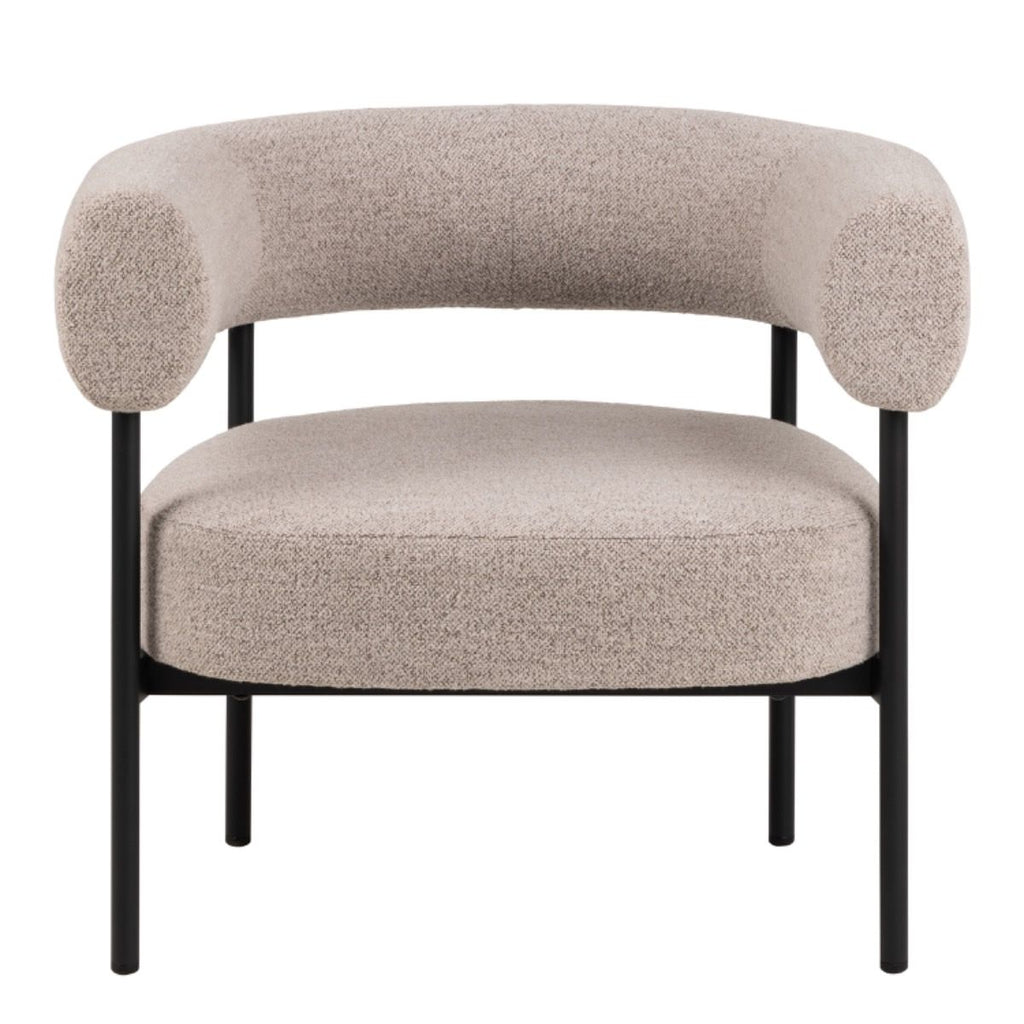 Oakfield Lounge Chair in Beige with Black Legs
