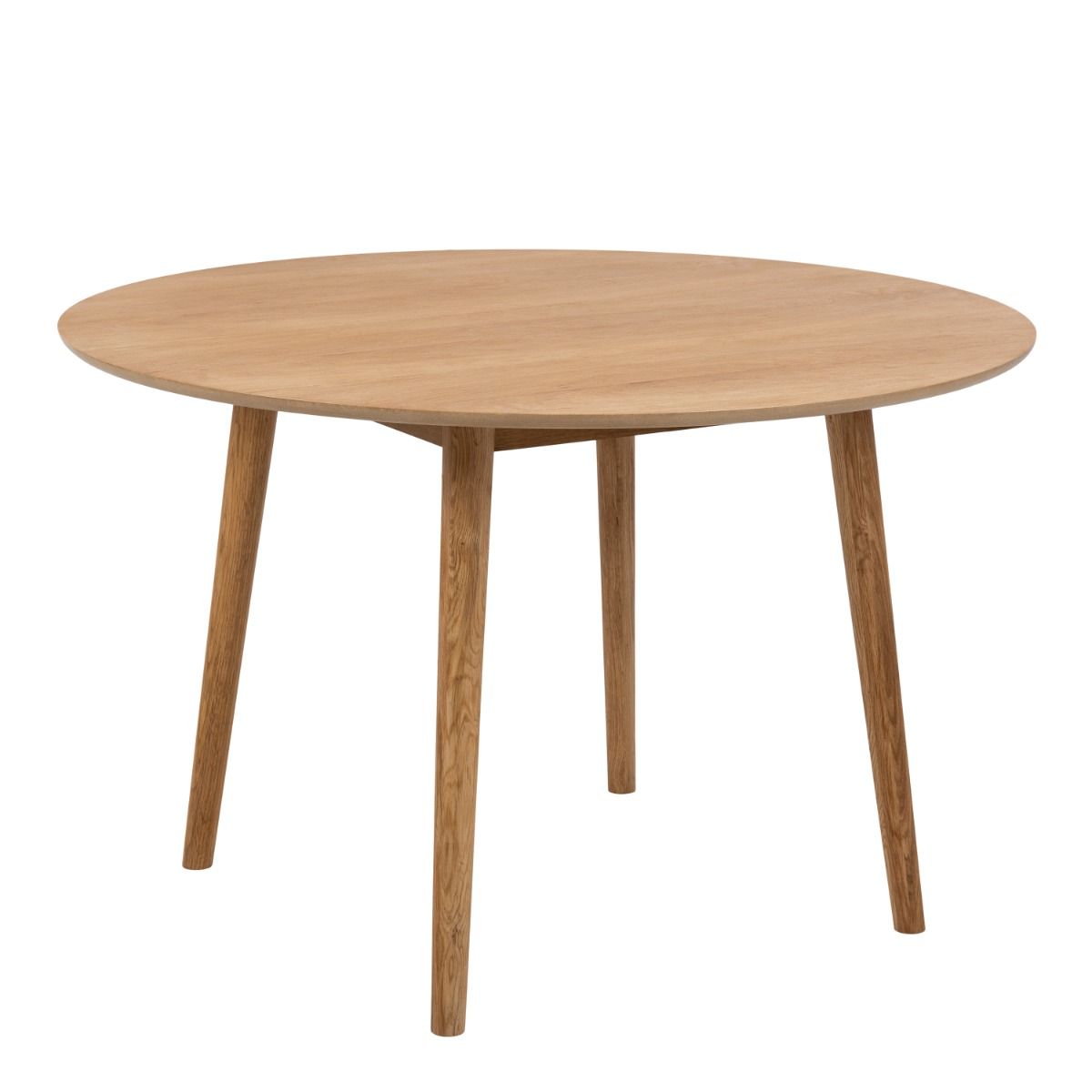 Nagano Round Dining Table in Oak includes 4 Femke Dining Chair in Olive Green
