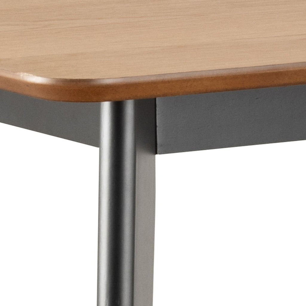 Roxby Bar Table includes 4 Roxby Bar Stool, Black and Oak