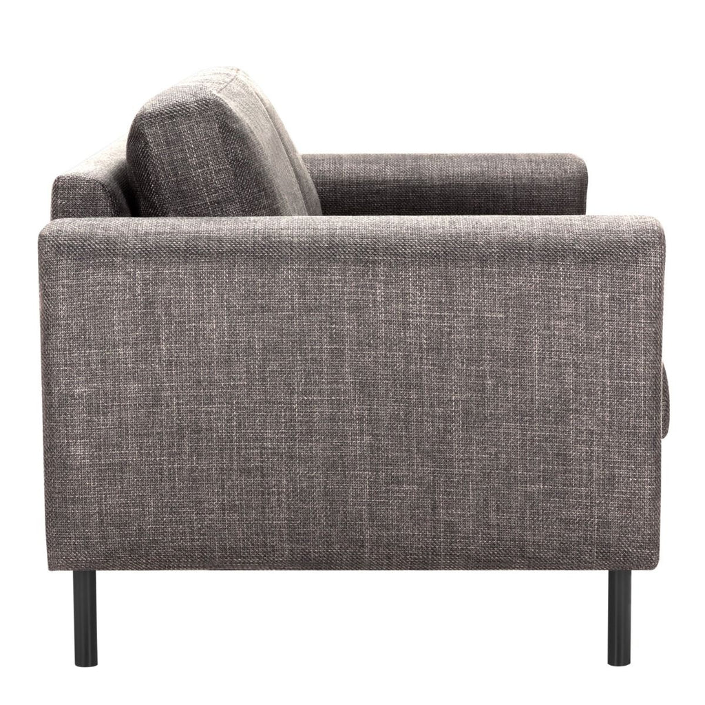 Omaha 2 Seater Sofa in Light Grey Brown Fabric