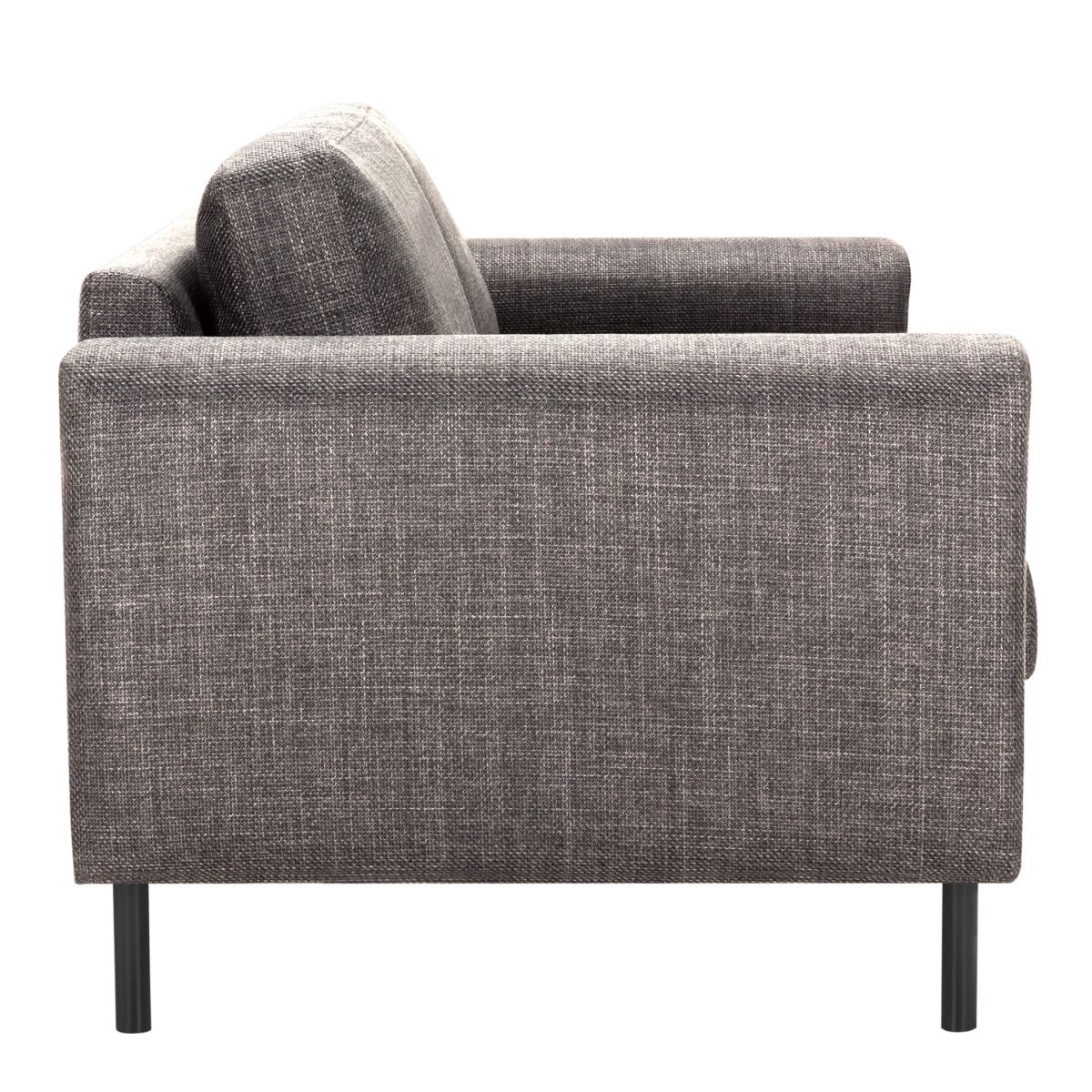 Omaha 2 Seater Sofa in Light Grey Brown Fabric
