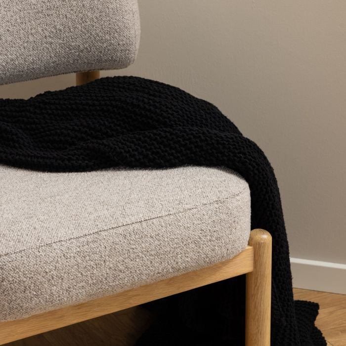 Burley Lounge Chair in Beige and Oak