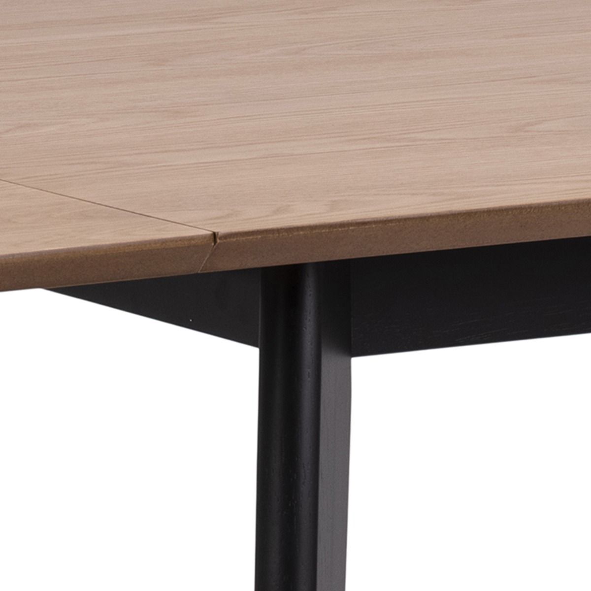 Roxby Extending Dining Table 80-120cm in Oak & Black includes 2 Roxby Dining Chairs in Black and Oak