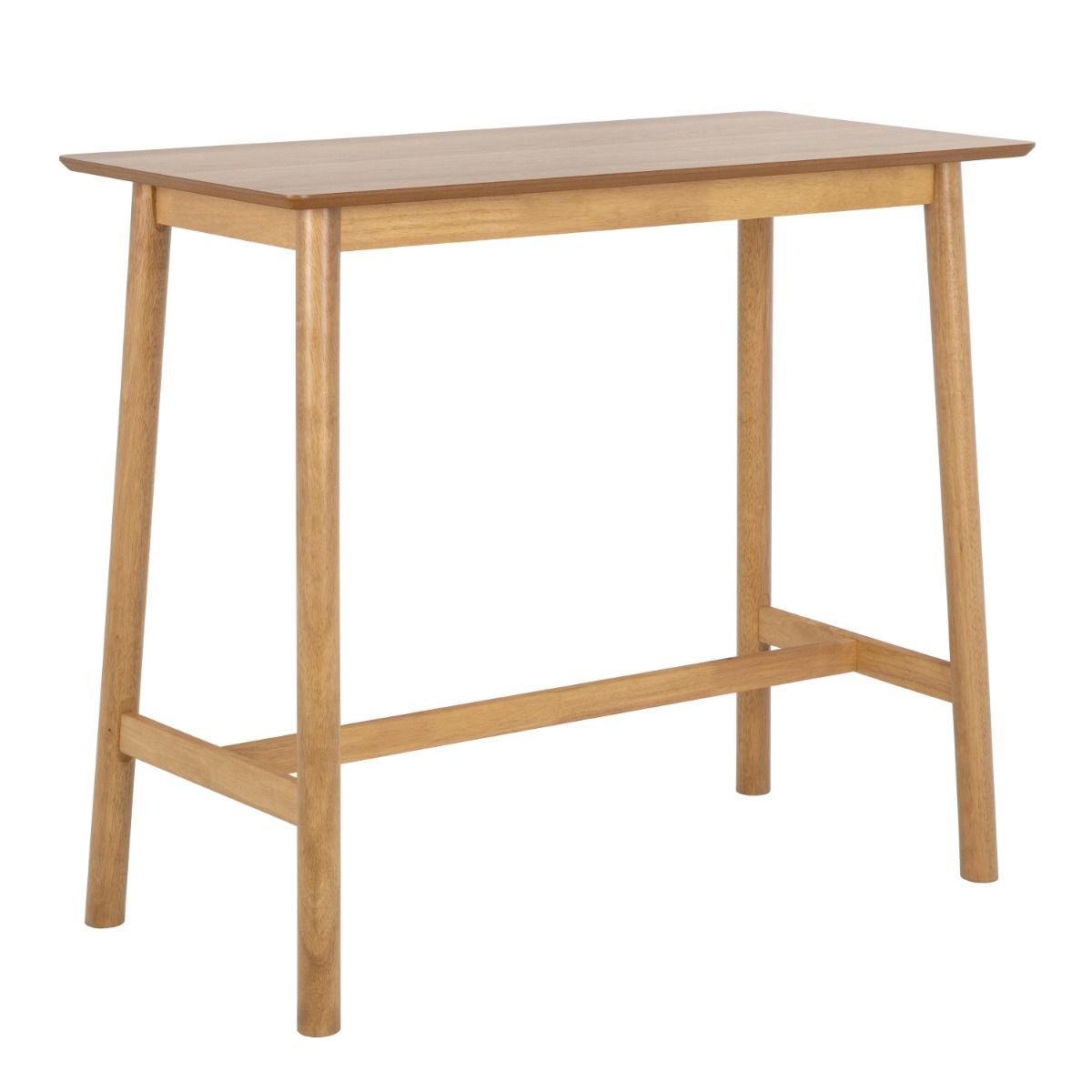 Barlow Bar Table in Matt Oak Includes 2 Barlow Bar Stool Without Back in Matt Oak