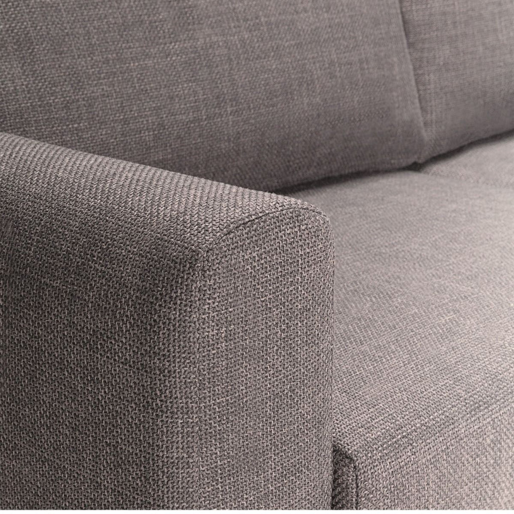Omaha 2 Seater Sofa in Light Grey Brown Fabric