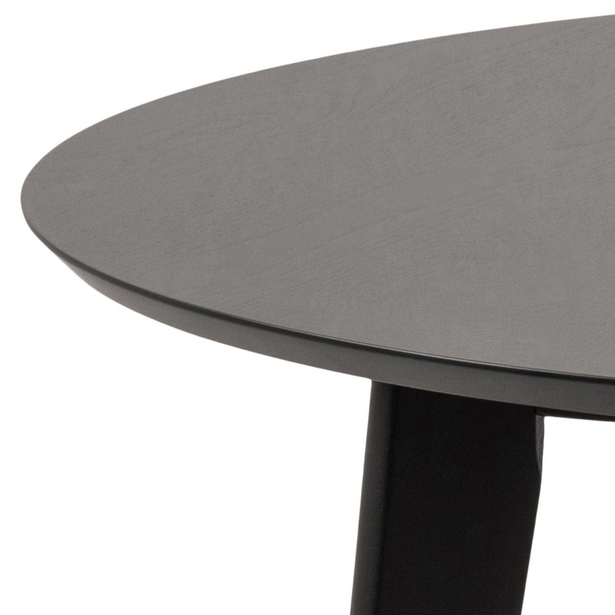 Roxby Round Dining Table in Black 105x76cm includes 4 Roxby Dining Chairs in Black