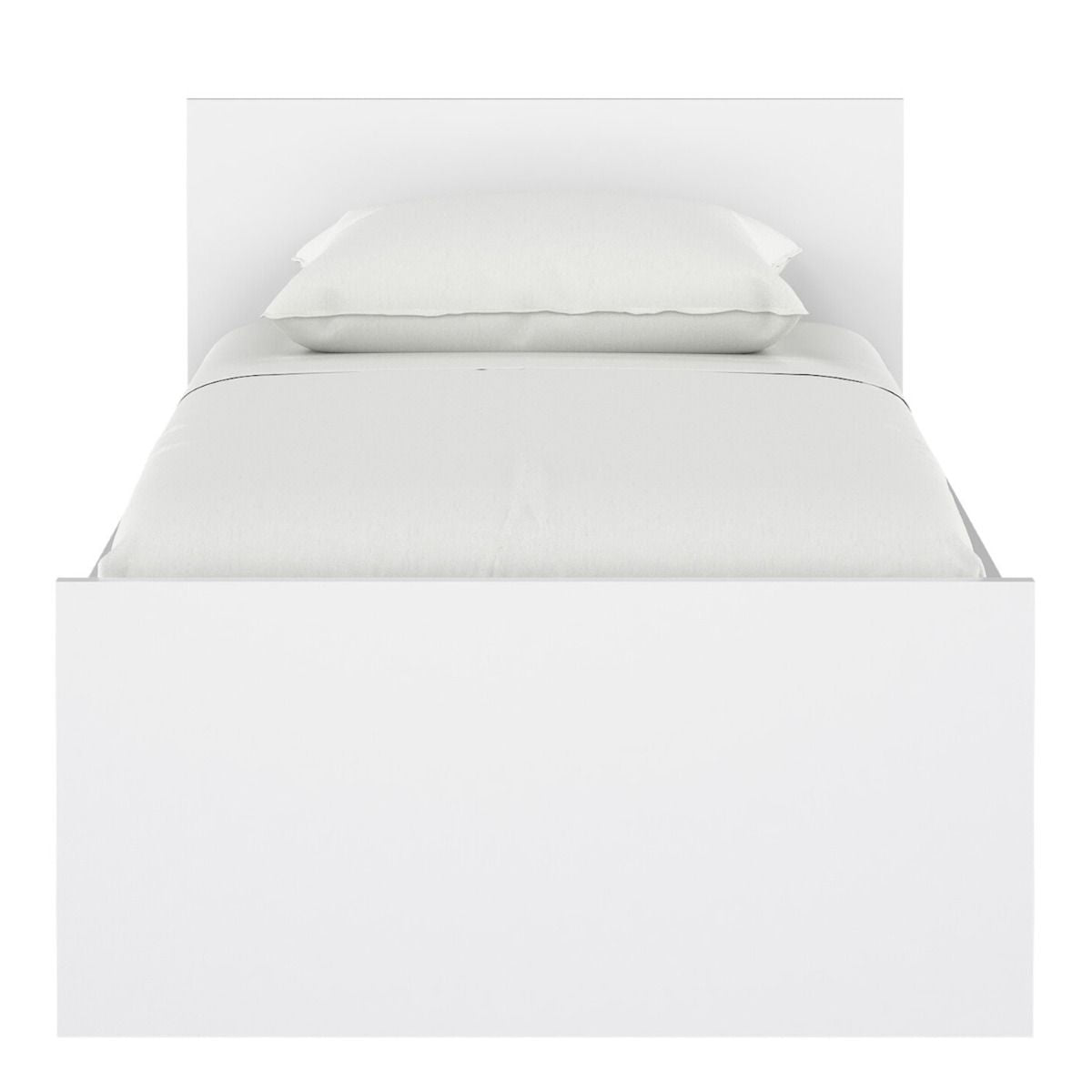Naia Single Bed 3ft in White High Gloss