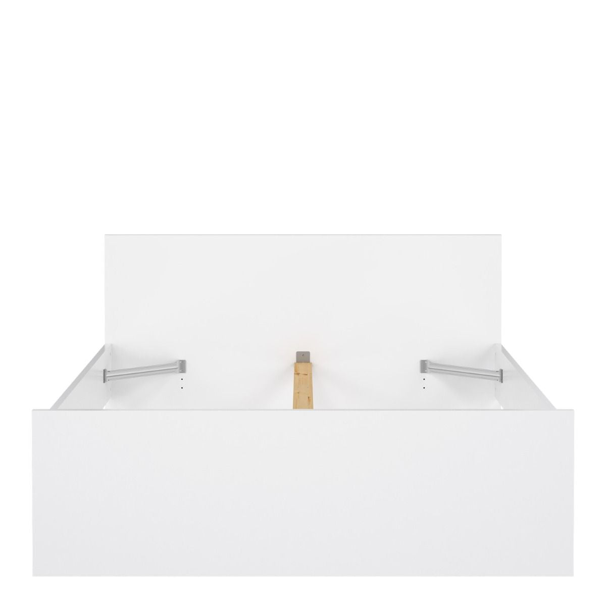 Naia Double Bed in White High Gloss for UK 4ft6 Mattress