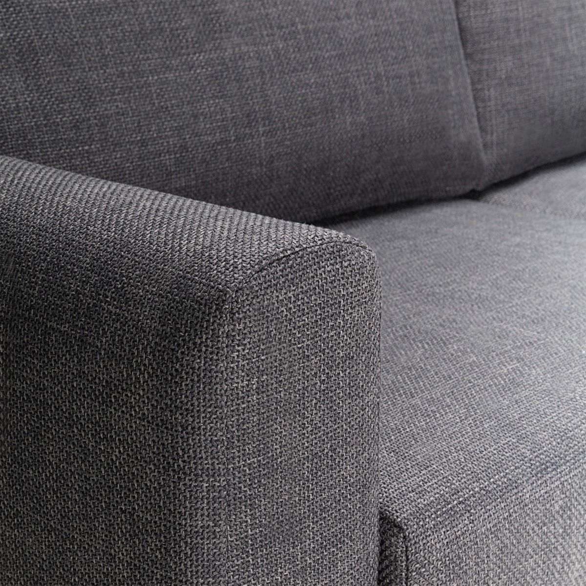 Omaha 2 Seater Sofa in Dark Grey and Basel Fabric