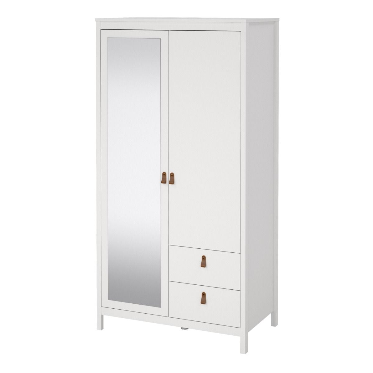 Barcelona Wardrobe with 1 Door 1 Mirror Door 2 Drawers