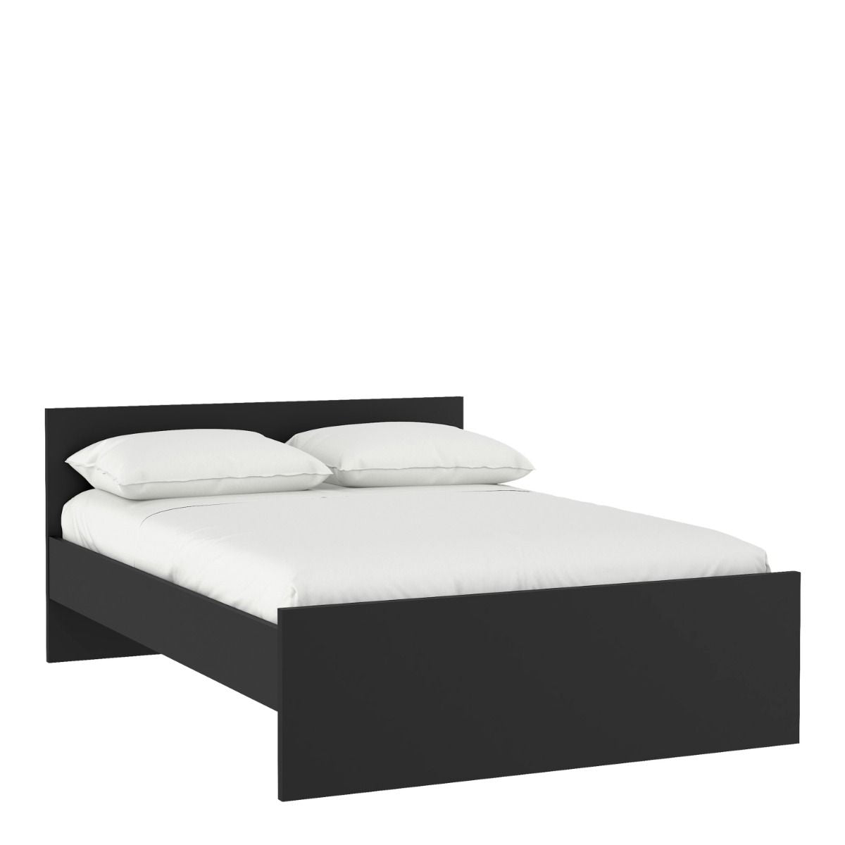 Naia Double Bed in Black Matt for UK 4ft6 Mattress