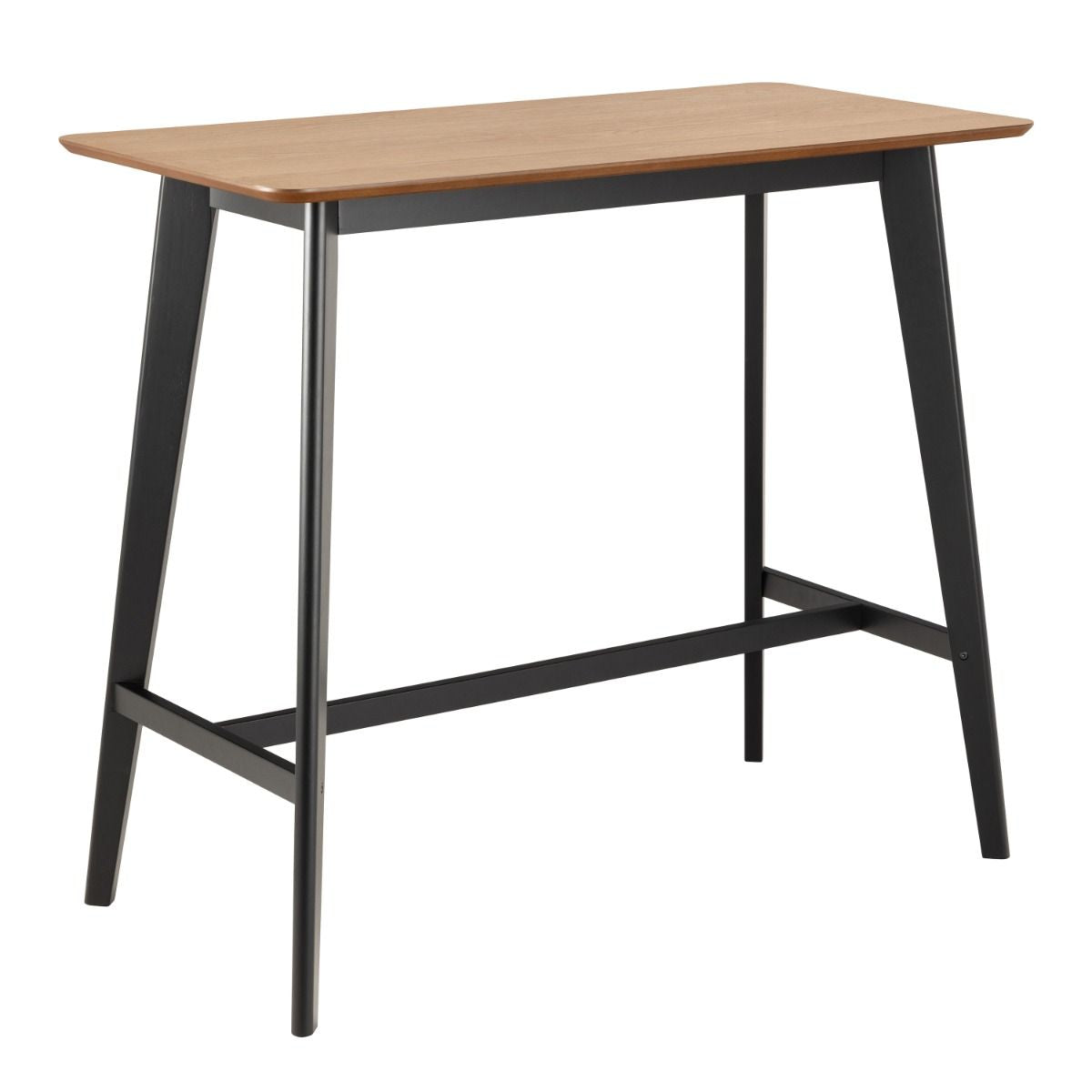 Roxby Bar Table includes 4 Roxby Bar Stool, Black and Oak