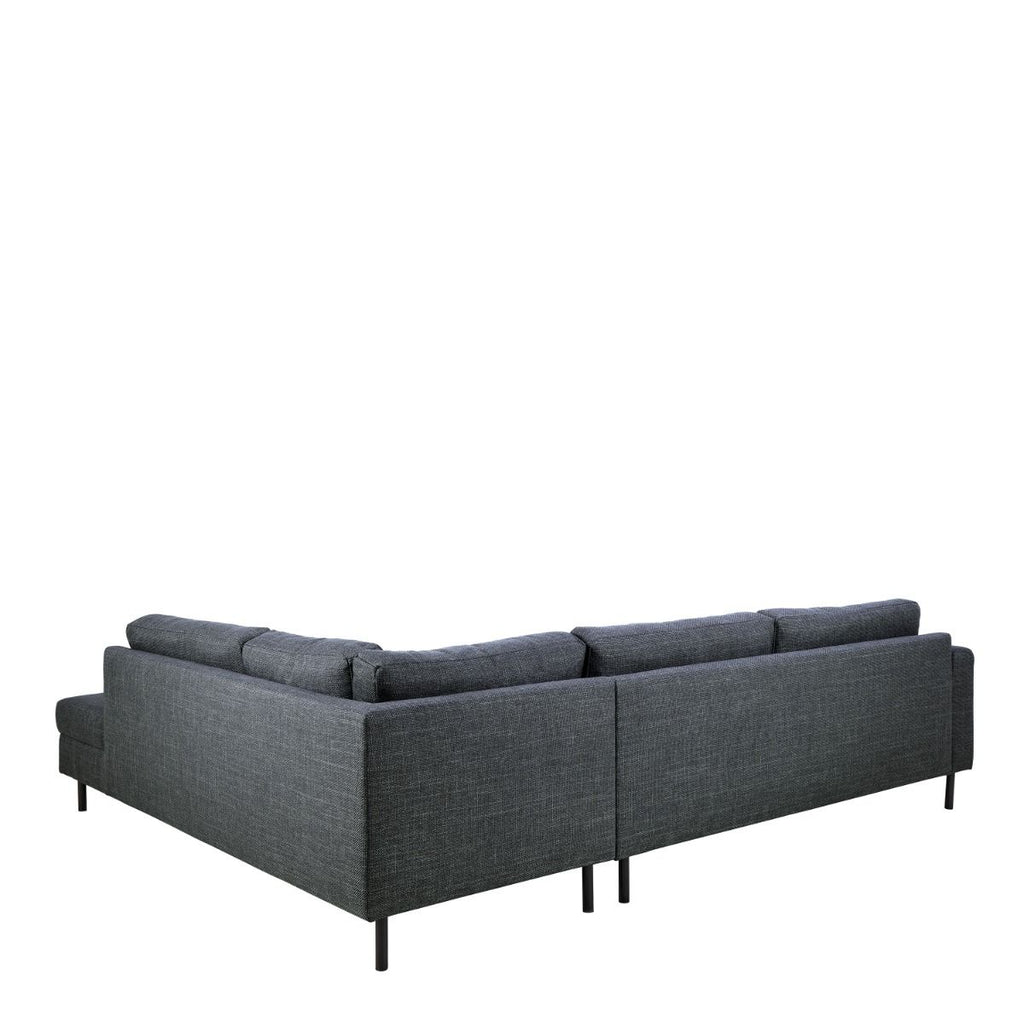 Omaha Right Hand Facing Corner Sofa in Dark Grey Fabric