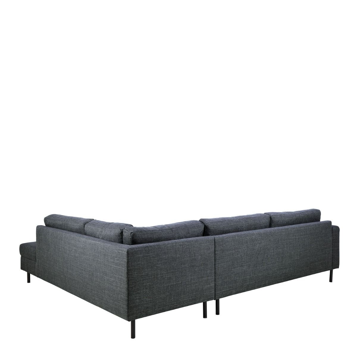 Omaha Right Hand Facing Corner Sofa in Dark Grey Fabric
