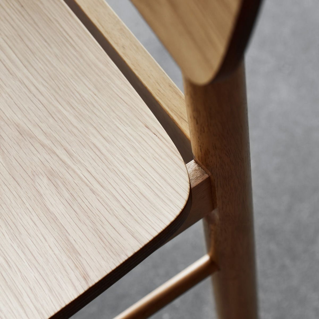 Barlow Bar Table in Matt Oak includes 2 Barlow Bar Stool in Matt Oak