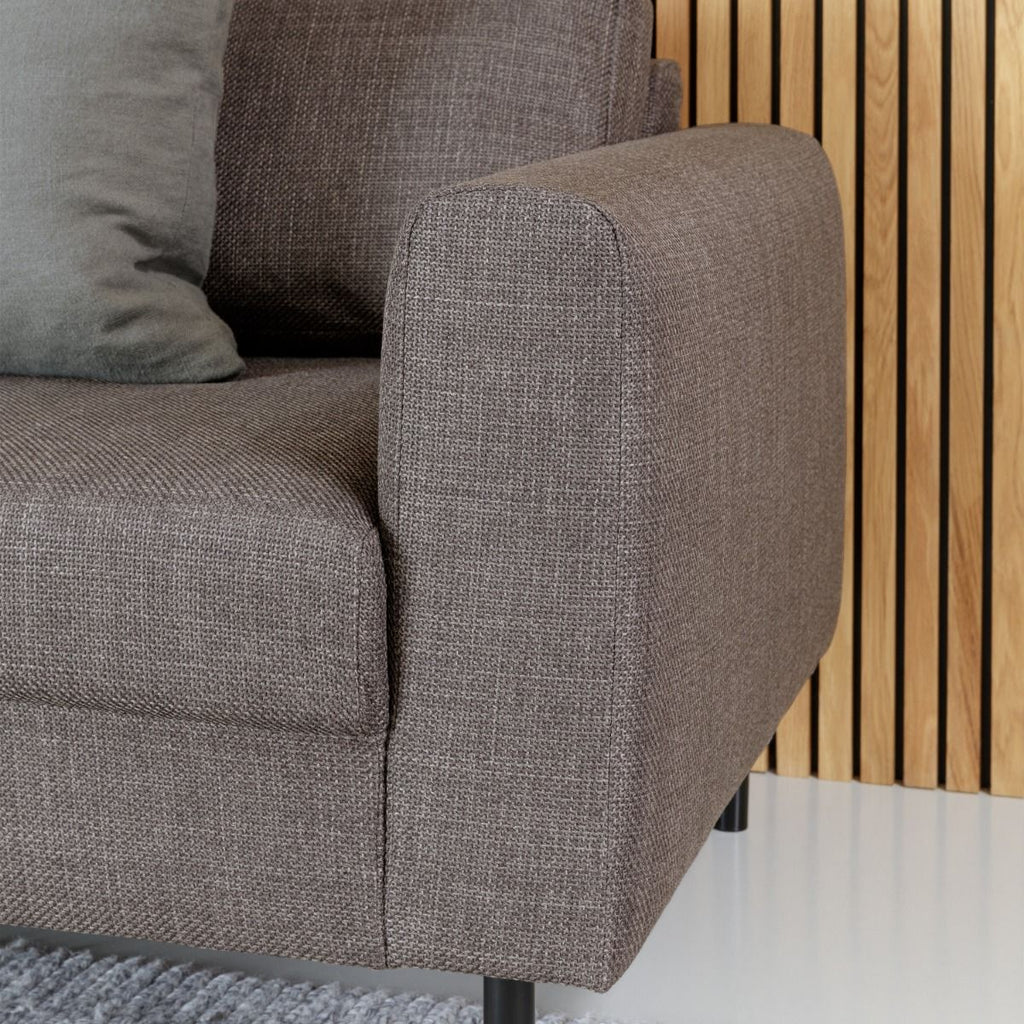 Omaha 3 Seater Sofa in Basel Light Grey Fabric