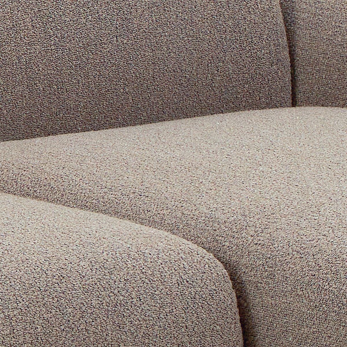 Midfield Right Hand Facing 2 Seater Chaise Longue in Boucle Beige Fabric